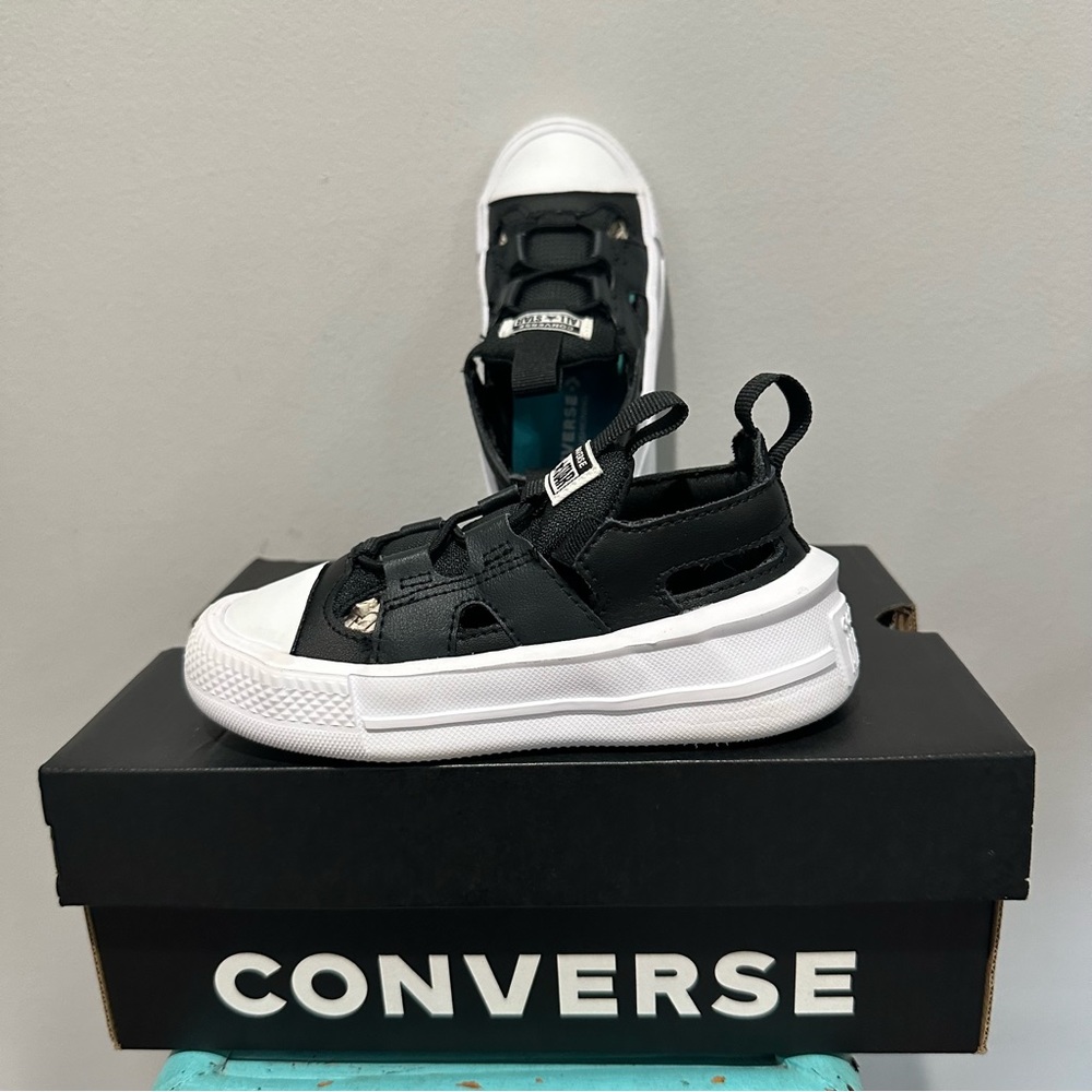 Converse Junior Chuck Taylor All Star Ultra Sandal Slip Black White Size…